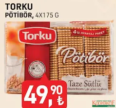 TORKU PÖTİBÖR BİSKÜVİ 4X175 G TORKU PÖTİBÖR BİSKÜVİ 4X175 G